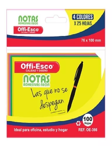 Taco De Notas Adesivo X 100h 75mmx75mm 2