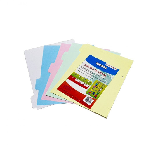 Separador 105 C Cartulina X5 Colores