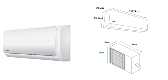 Aire Acondicionado Mabe Inverter 24000Btu 220V MMI24CDBWCCC8