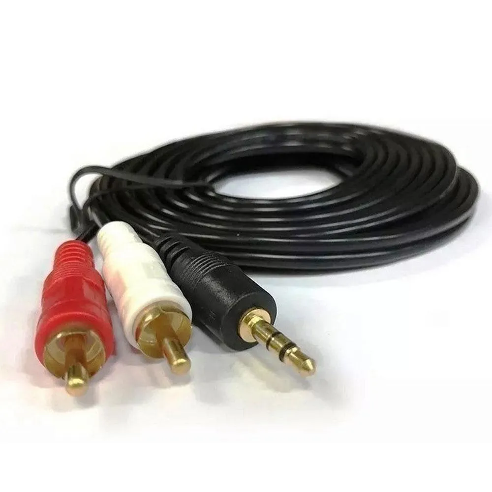 Cable 2x1 Plug 3.5-2rca 5 Mts Unitec