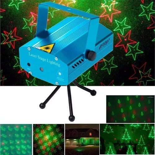 Reflector Laser Luz Azul Navidad Unitec