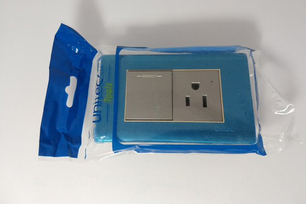 Toma + Interruptor Acero Inoxida Unitec