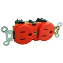 Toma Doble Polo A Tierra 20A Naranja Accel