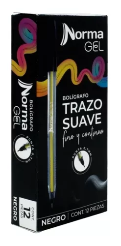 NORMA Lapicero Semigel Negro 0.7 MM X12