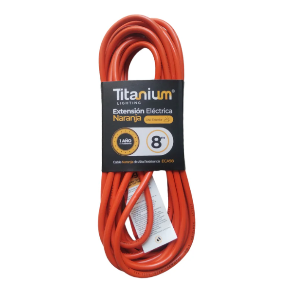 Extension Electrica Naranja 8M ECA98