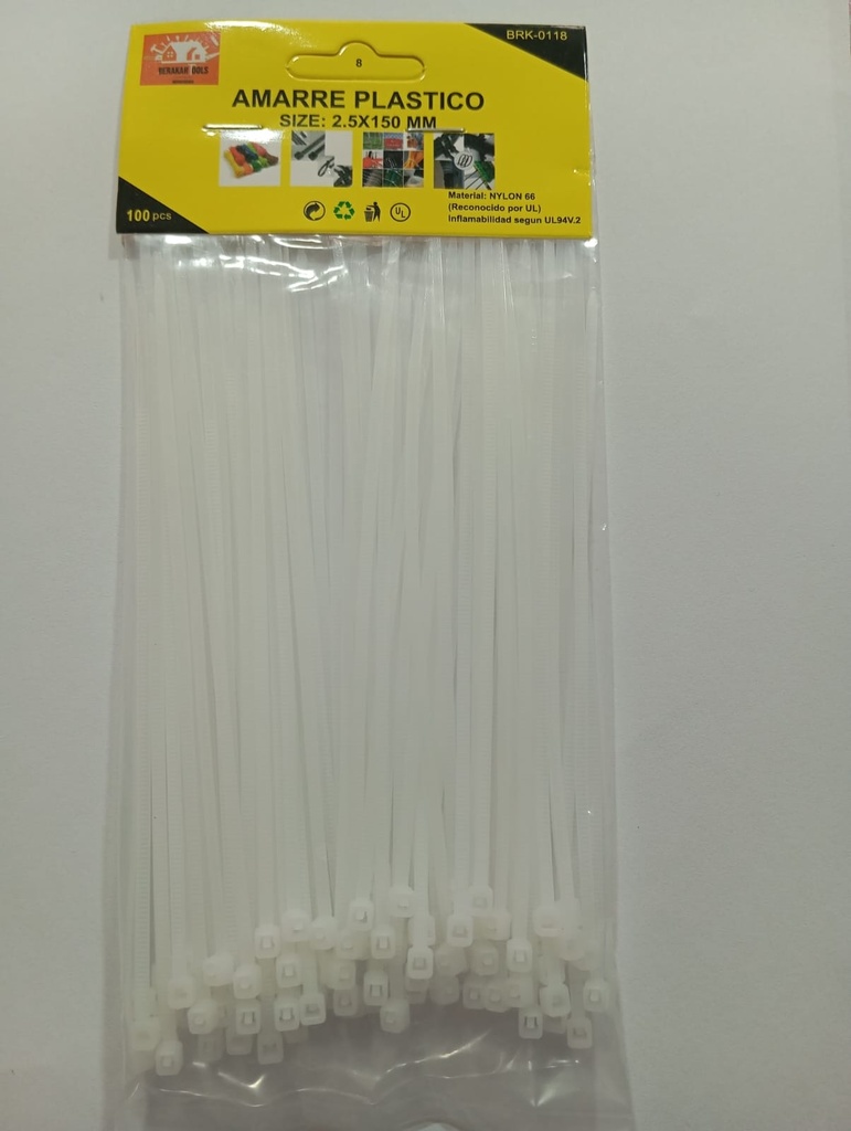 Correa Plastica 15cm Blanca
