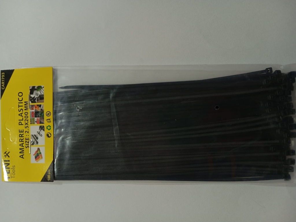 Correa Plastica 20cm Negra