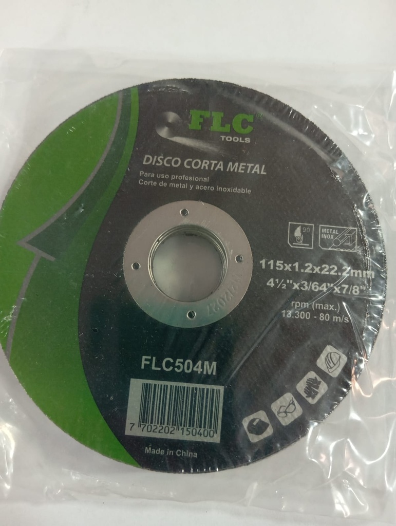 Disco Corta Metal Fulcor 4 1/2 x64"7/8"