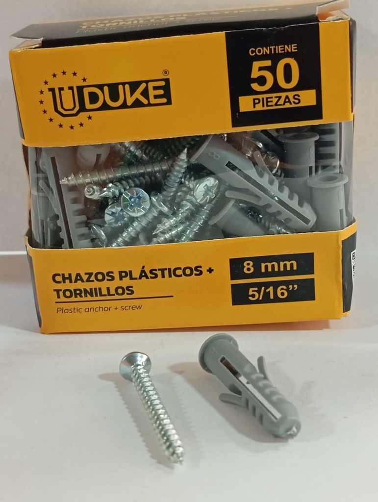 Tornillo 5/16 Con Chazo x50 Unidades