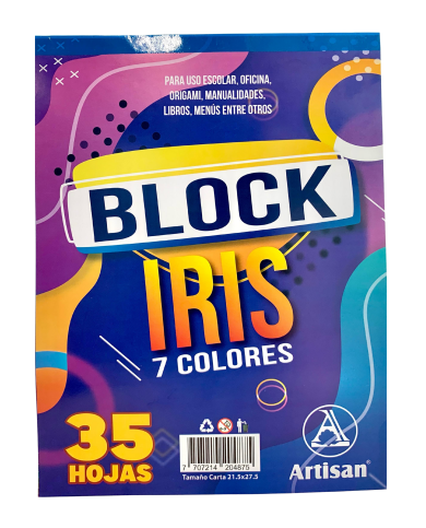 Block Iris Carta Artisan 35H 7 Colores
