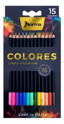 Colores Norma línea premium 15 Uniades