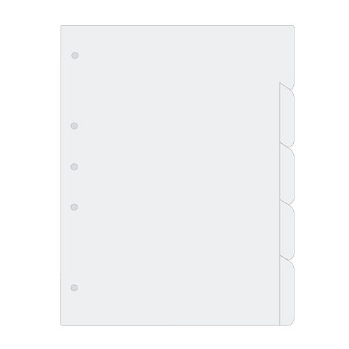 [121581] Separador 105 C Cartulina X5 Blanco