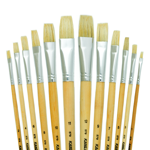 [121609] Estuche Pincel Plano X12 Madera