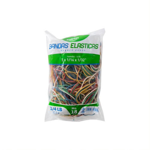 [121713] Banda Caucho 1/4 Colores Surtidos POIN