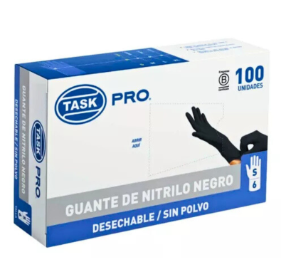 [1402001] Guante Nitrilo Task Negro Talla S X100