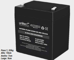 [708028] Bateria Sellada Lp 12v A 4.5/5.0 Unitec