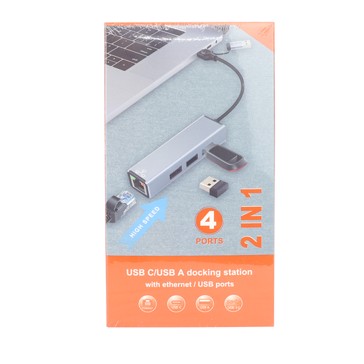 [711129] HUB USB Tipo C DUAL RJ45