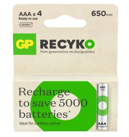 [716231] Pila Recargable GP NIMH AAA 1.2V 650 MAH