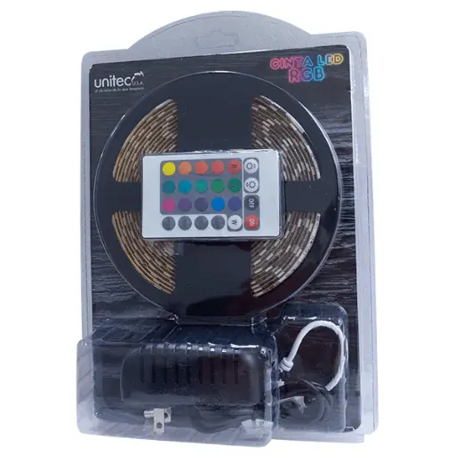 [301222] Kit Cinta LED RGB 5 Metros + Cargador + Control