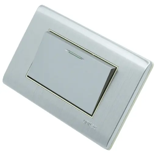 [309006] Interruptor Sencillo Acero Inoxidable Unitech