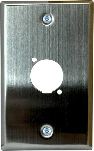 [312335] Tapa Metalica Acero 1 Hueco Plateada