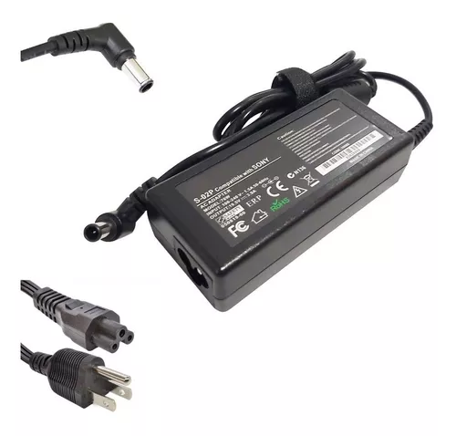 Cargador Portatil Sony 19.5V-3.9A DC 6.0 x 4.4 L Negra
