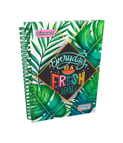 Libreta Pequeña argollada con rayas 80 hojas 10.5cmX14.5cm Primavera