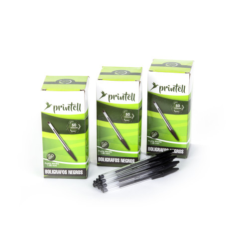 [104002] PRINTELL Lapicero Negro Punta 1.0MM