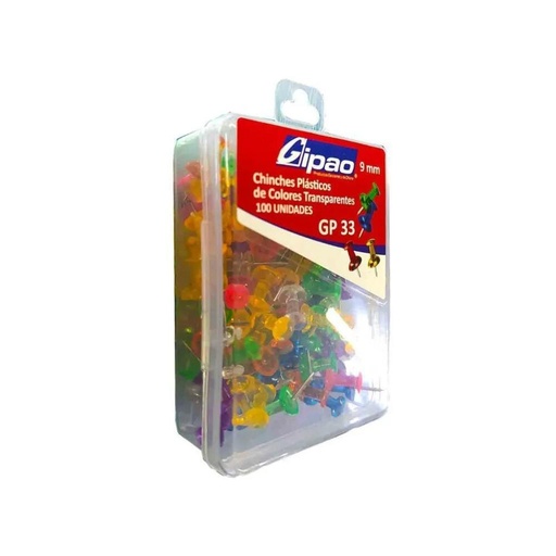 [121059] Chinches Plasticos Colores X100 9MM