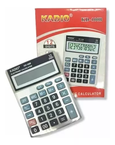 [121452] Calculadora 12 Digitos Kadio KD-100B Pequeña
