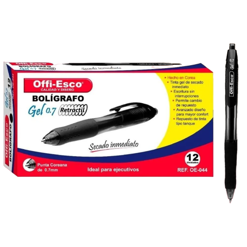 [121551] OFFIESCO Lapicero Retráctil GEL 0.7MM OE-044